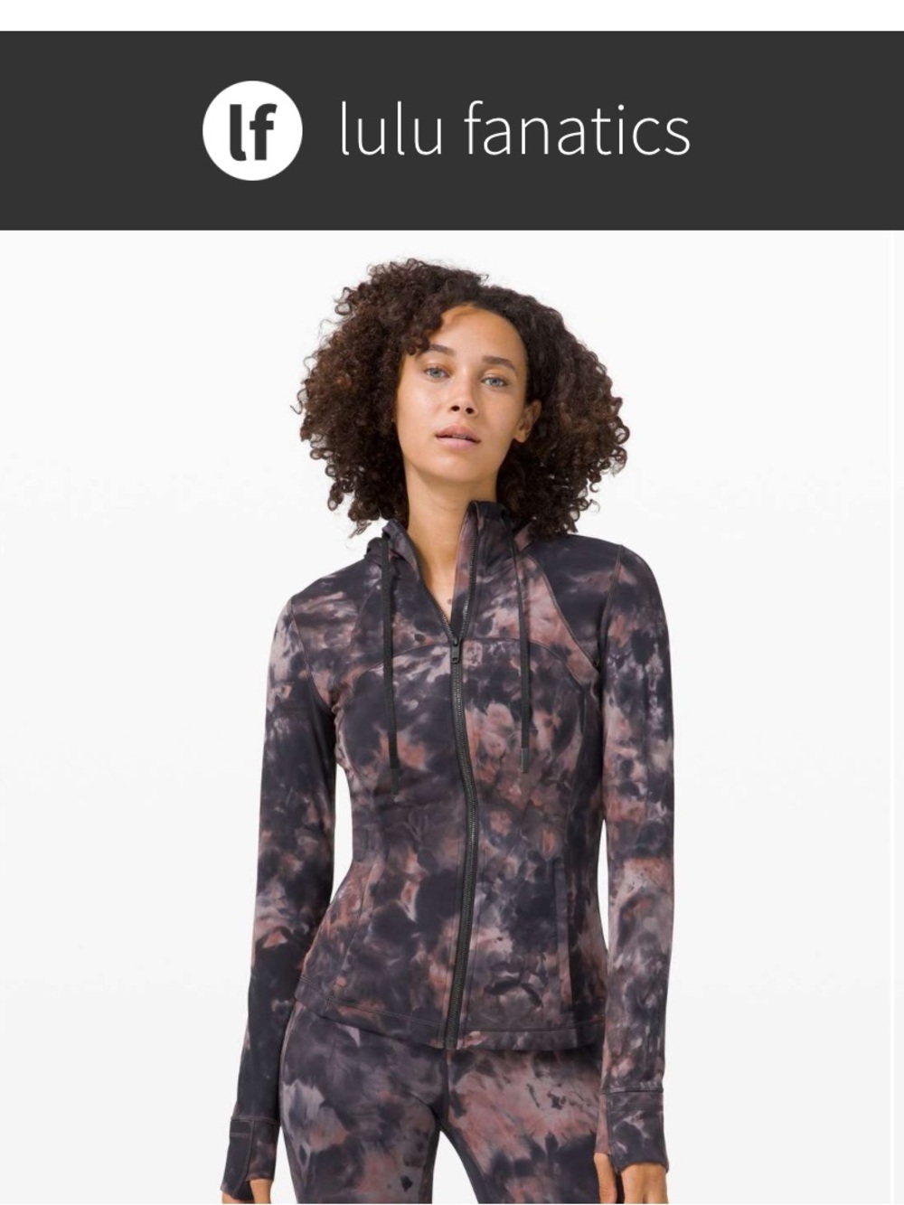 Lululemon Hooded Define Jacket Nulu Sz 8 Diamond Dye Graphite Grey Pink Pastel